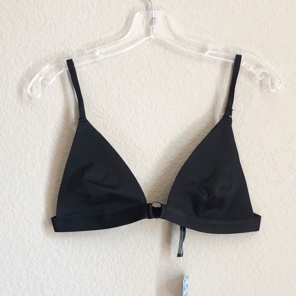 NEW Free People Oh Scuba Unlined Bralette Black M